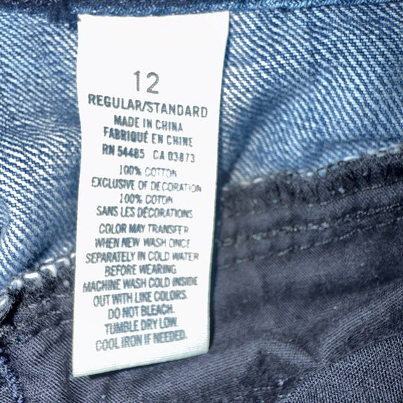 American Eagle jean shorts women’s sz 12 zippers Blue Wash Y2K emo grunge - Picture 11 of 11